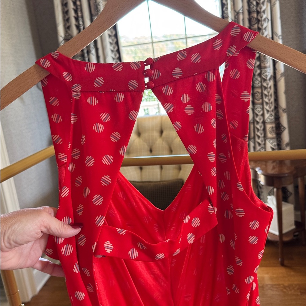 BCBGeneration Red Patterned Romper, 2 - Picture 5 of 6